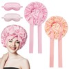 Set de 4 Piezas para Dormir, 2 Gorros de Seda