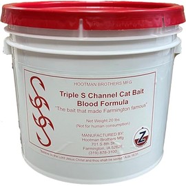 Generic Triple S Catfish Bait 20# Pail - Blooded Formula - Formerly Sonnys Super Sticky, Brown