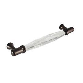#G-310 (6-5/16 in. C-C) CKP Brand Brilliance Crystal Collection Pull, Oil-Rubbed Bronze Base