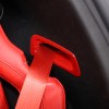 cartiangous 2pcs Red ABS Car Seat Belt Frame Trim For