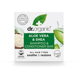 Dr Organic Shampoo & Conditioner Bar Aloe Vera & Shea All Hair Types 75g