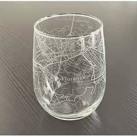Or Something Stemless 17oz Wine Glass Urban City Map Florence Italy