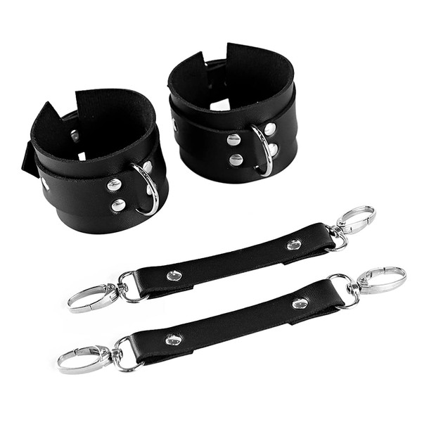 keland Punk Leather Harness Waist Leg Cage Beds Harness Gothic Garter Belt for Women Cosplay, Black-003