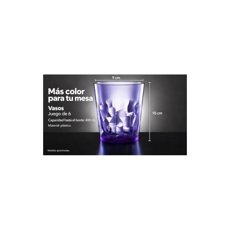 SCANDINOVIA - Vasos de 400 ml irrompibles Premium - Juego