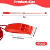 zorvixal 4 Stück Super Laute Notfallpfeife, 70mm Sicherheitspfeife mit Lanyard,