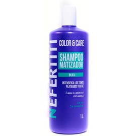 Shampoo Matizador Bleu Neferti 1L by Gaero | Intensifica Tonos Plateados y Beige | Sin Viso Amarillo | Sin Sal