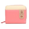 Sea Double Nicole Women's Bifold Wallet, Round Zipper, Owl, Auspicious