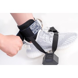 Dumbbell Foot Attachment,Ankle Strap for Dumbbell and Cable Machine Women,Feet Weight Lifting,Feet Dumbbell Attachment,Tibialis Trainer,Cable Kick Back Ankle Straps Embroidery 1Pair
