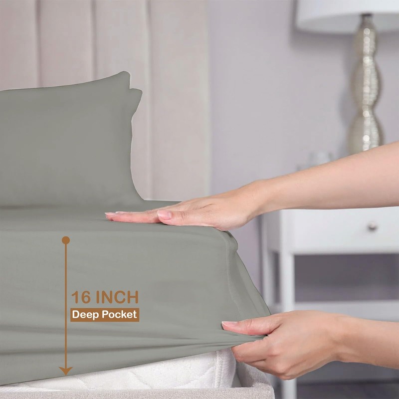 ARlinen Split King Sheet Set - 7 Piece 100% Egyptian