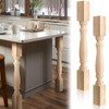 DoubleFill 2 Pcs Unfinished Kitchen Island Legs Farmhouse Solid Wood