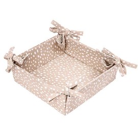 Sintra Recycled Cotton Spotted Bread Basket - Stone
