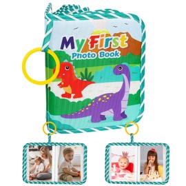 Baby Photo Album Book - Soft Dinosaur Crinkle Picture Book | Collectible Keepsake, Cute Memory Picture Album for Boys Girls Children Parents