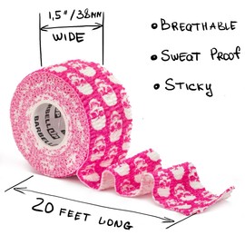 Barbell UP Professional Weight Lifting Thumb Tape - Protects Finger Tape, Adhesive for Powerlifting, Yoga & Gym, Hand Grip Support for Weightlifting, Deadlift, Barbell Hook Grip (Skull)