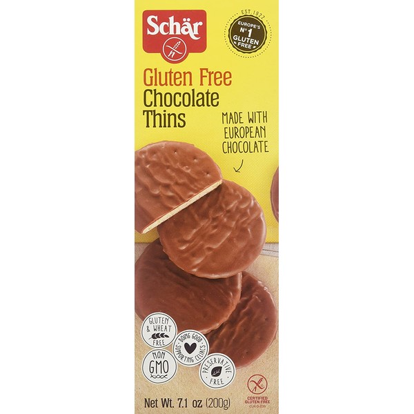 Schär Gluten Free Chocolate Thins, 7.1 oz., 12-Pack