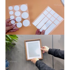 Heavy Duty Double Sided Tape for Poster Picture Hanging, Removable Mounting Dots Adhesive Strips for Wall Decoration, Party Supplies,48pcs