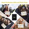 AMAZINGSUN 2025 Graduation Guestbook.Gold Black Themed Signature Book for Graduation