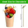 100 Pcs Cocktail Picks, 12cm Bamboo Knot Skewers for Appetizers,