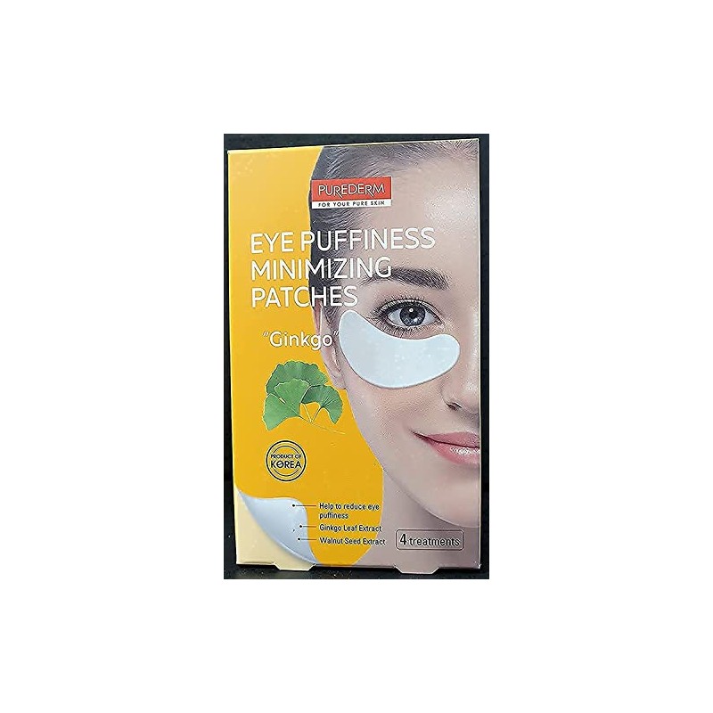 Purederm Eye Puffiness Minimizing Ginkgo Eye Patches (4 Treatments)