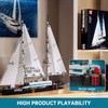 Mould King Modern Twin-Masted Sailboat Building Kits, Ocean Explorer Boat