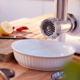 Bosch MUZ457LS Perforated Discs for Mincer, 2 Discs: 3 mm, 6 mm, Stainless Steel, Dishwasher Safe for MUM 4, MUM 5, MUM Series 2 Food Processor, Silver