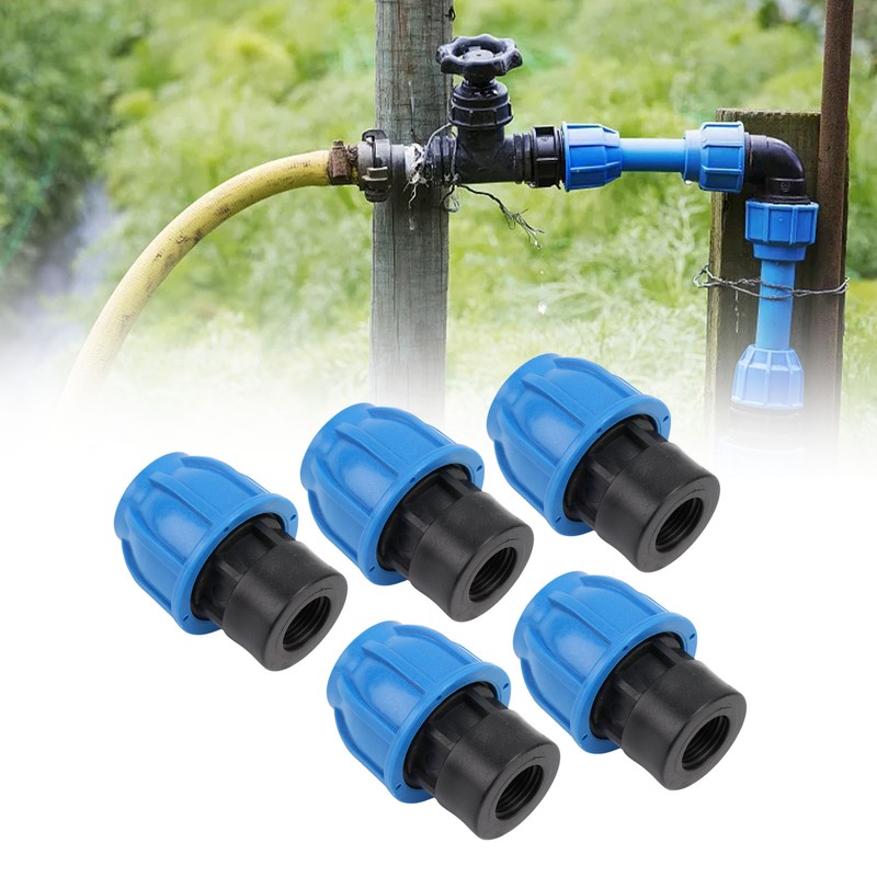 5PCS Plumbing Fittings Water Pipe Quick Connector Coupling Kit Female