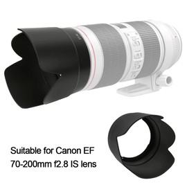 ET-86 Black Plastic Lens Hood Eliminate Backlight Side Light Flash for Canon EF 70-200mm f2.8 is Cameras