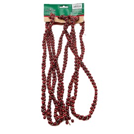 Kurt Adler 9-Foot Red and Gold Bead Twisted Garland
