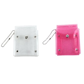 Leadigol 2PCS Transparent Coin Pouch,Waterproof Card Holder Sequin Clear Wallet Cute Storage Bag for Women, Fashion