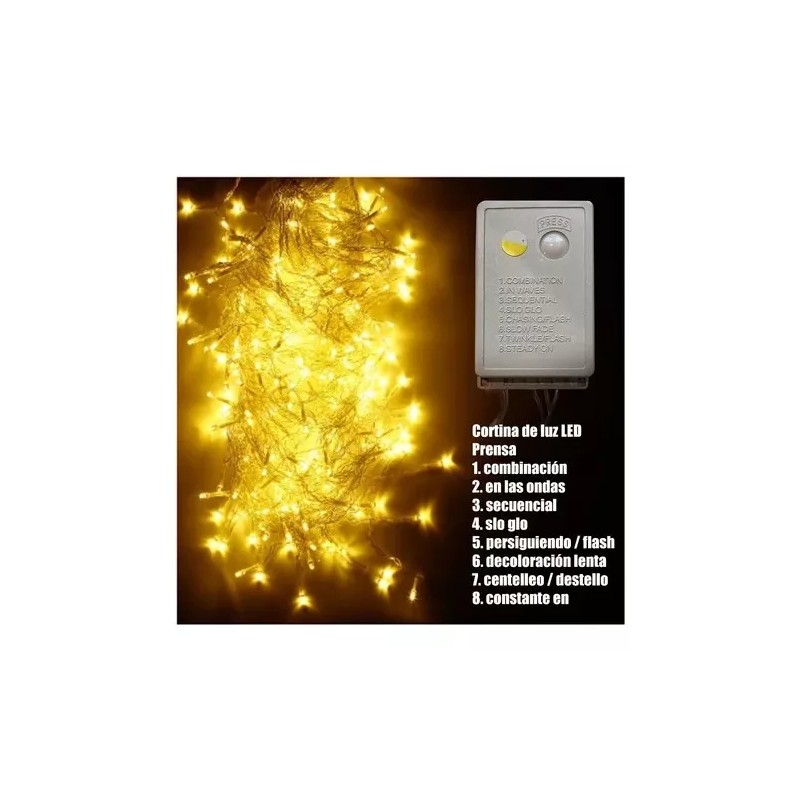 Yinlikede Cortinas Serie Luces 300 Led Navidad Decorativas Fiesta 3x3m