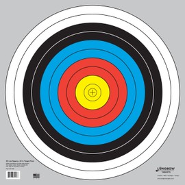60 cm / 24 in Bullseye Archery and Gun Targets by Longbow Targets (4, 10, 25, & 100 Packs)