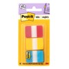 Post-it Tabs, 1 in, Solid, Red, Yellow, Blue, 22 Tabs/Color,