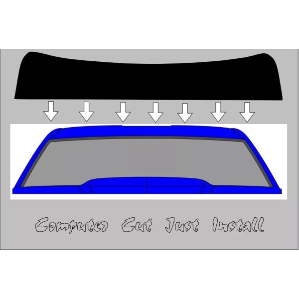 Unbranded Fits 20-23 Jeep Gladiator Precut Windshield Window Tint Brow