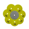 QUEFORET Diamond Polishing Pads Grit 100-8 Pieces Dry Polishing Discs