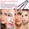 TIESOME 3 Pcs Nose Contour Brushes Set, 2-in-1 U-Shaped Dual-End