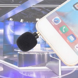 Hakeeta External Microphone 3.5mm Black Recording Microphone Portable High Sensitivity Mini Wireless Microphone for Phone Recording
