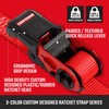 CRAFTSMAN CMXAZBS15004 Black/Red 1" x 12' Ratchet Tie Down Straps