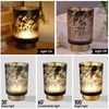 Eywamage Battery Operated Table Lamp with Remote, Pampas Cordless Glass