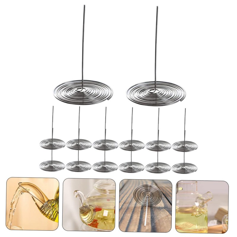 ULTECHNOVO 20Pcs Stainless Steel Tea Pot Filters Spring Strainers for