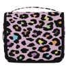 Animal Skin Purple Travel Toiletry Bag with Hanging Hook, Waterproof