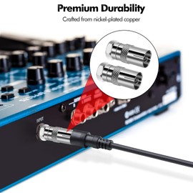 poeland 2Pcs TV Aerial Adapter, F Type to Coax Connector, F Male to 9.5TV Female, F Type Connector Socket to RF Coax Aerial Adapter for Antenna Cables, Coaxial Cables