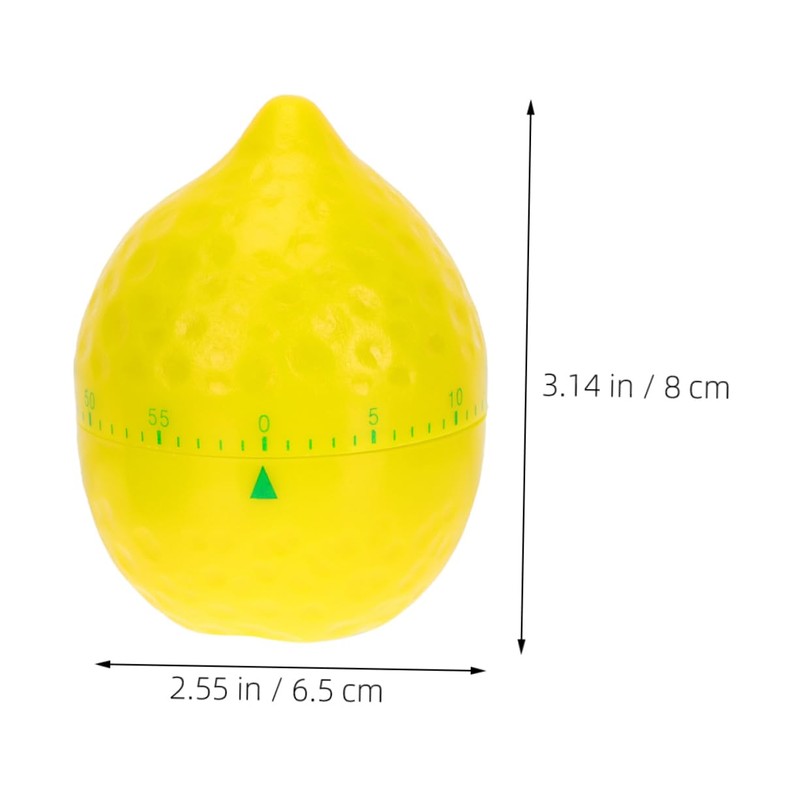 Ciieeo 2pcs Lemon Shaped Kitchen Timer Mechanical Cooking Timer for