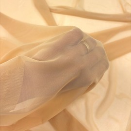 Ice Fabrics 4-Way Stretch Power Mesh Fabric by The Yard - 60" Wide Nylon Spandex Sheer Net - Breathable & Stretchy Mesh Fabric for Sewing Activewear, Dresses, Crafts - Nude - 1 Yard