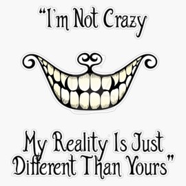 I'M Not Crazy Waterproof Vinyl Window Bumper Sticker Decal 5"