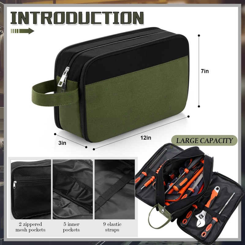 Eccliy 12 Inch Tool Pouch Zipper Bag with Handle 3