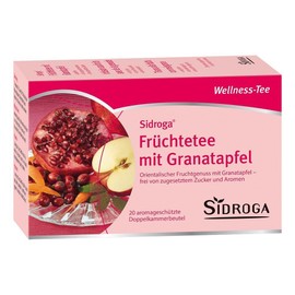 Sidroga Fruit Tea with Pomegranate: Oriental Fruit Enjoyment with Apple, Rosehip and Hibiscus, 20 Filter Bags of 2 g Each