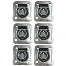 RAParts (6) Flush Mount D-Ring - 1.5" Recessed Tie-Down Anchor for Trailers Trucks Cargo