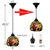 UYYTBPA Tiffany Hanging Lights Suspension Small Stained Glass Hanging Lamp