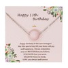 VGBNT 13th Birthday Gifts for Girls Single Pink Stone Pendant