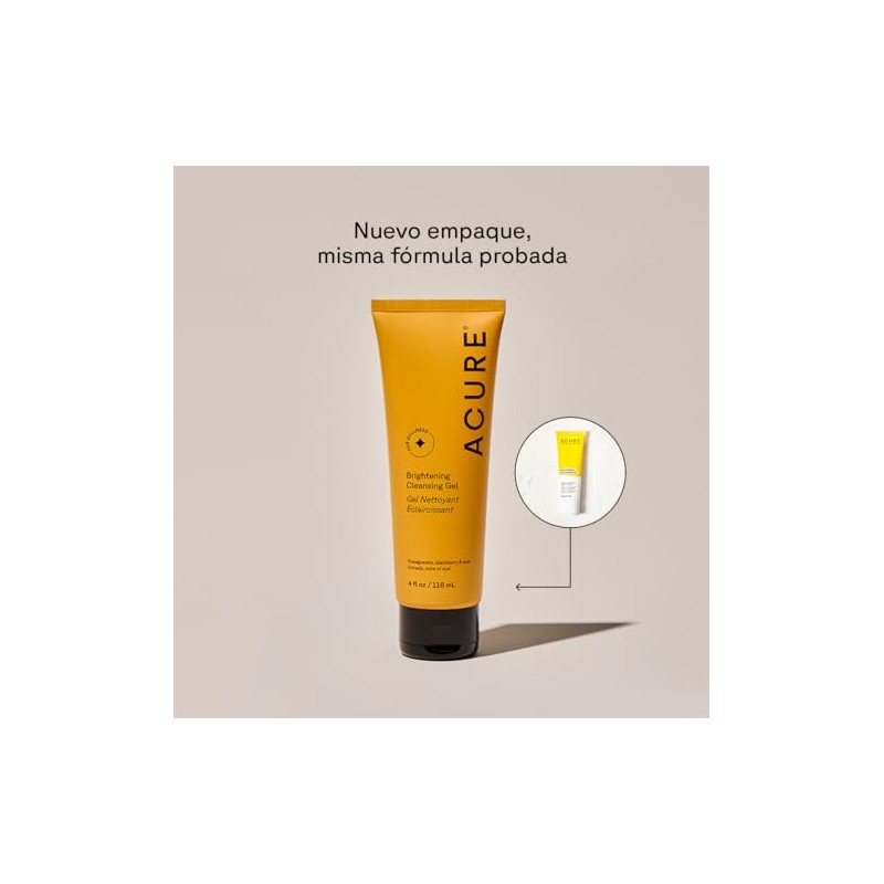 Acure Kit Iluminador Combate Opacidad Tono Desigual Rutina Cuidado Facial