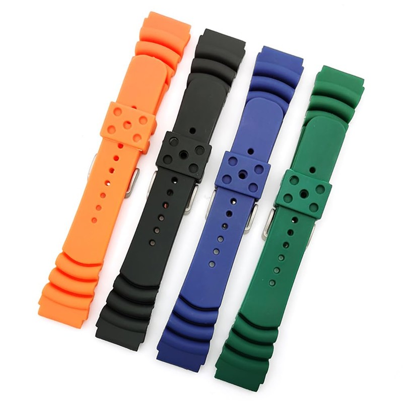 Seiko DAL0BP SKA293J2 SKA291J1 Replacement Watch Band Black / Green